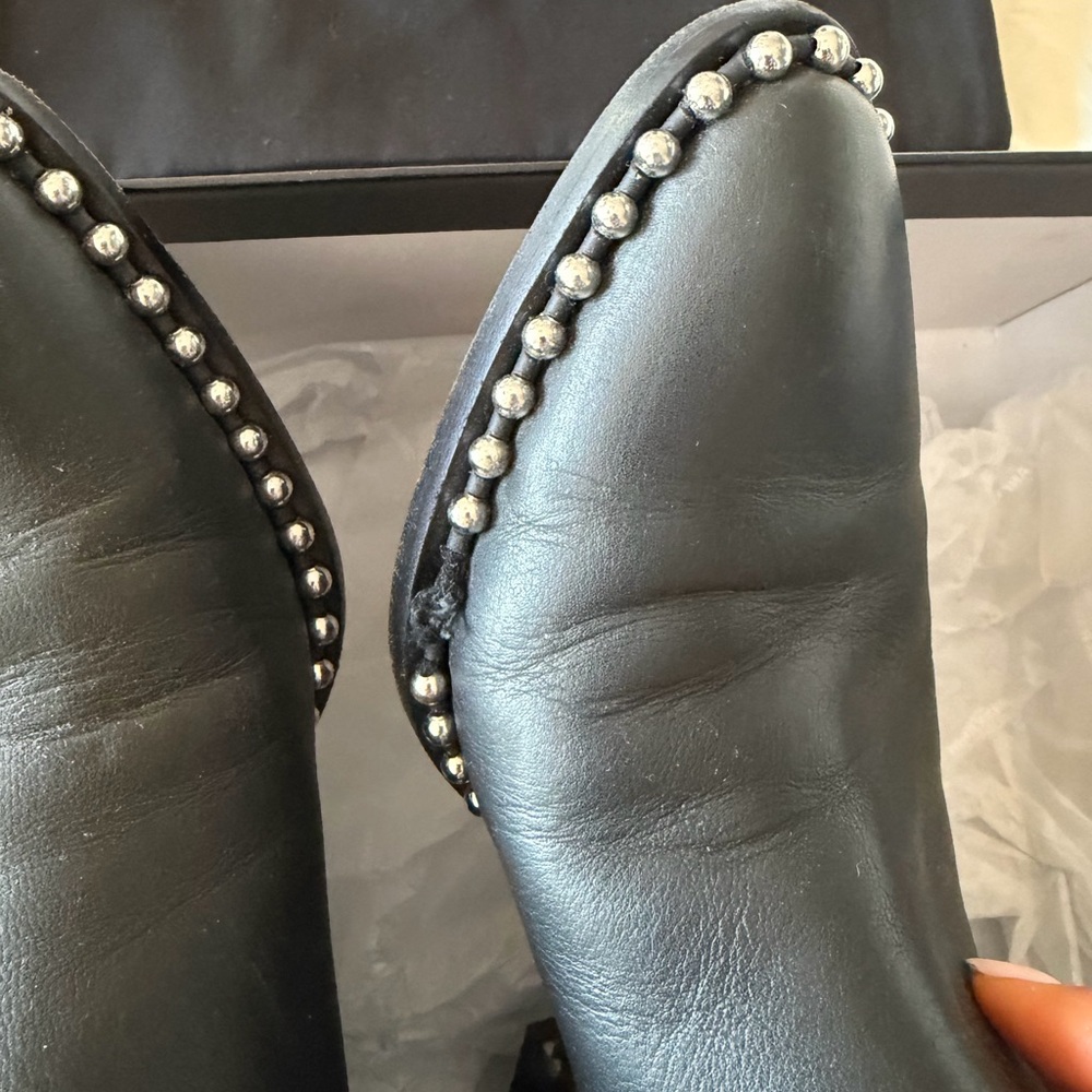 Alexander Wang Black Studded Ankle Boots View 3